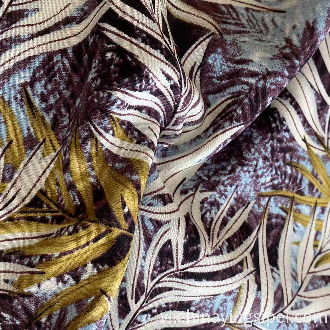 ISP Dệt may 45S mềm Challis Rayon Fabric Fabric Rayon Floral in Tecido Vật liệu Viscose 100% vải Rayon